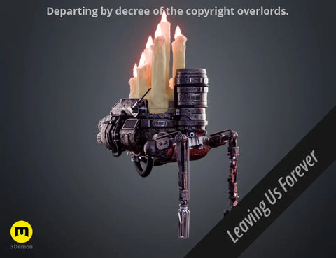 Servo Skull LED Candlelit Lantern