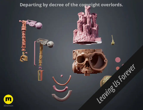 Servo Skull LED Candlelit Lantern