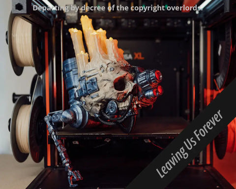 Servo Skull LED Candlelit Lantern