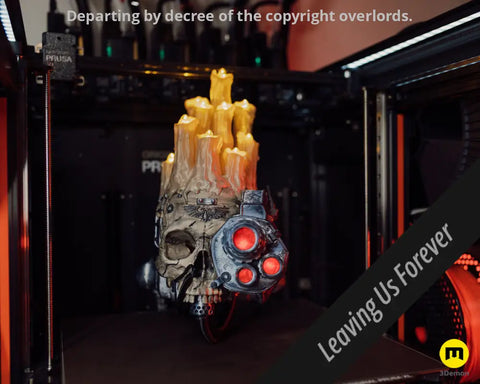 Servo Skull LED Candlelit Lantern