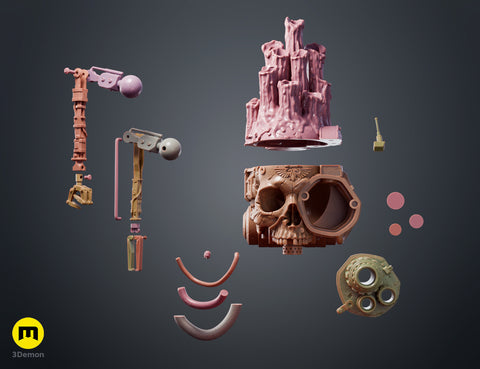 Servo Skull LED Candlelit Lantern