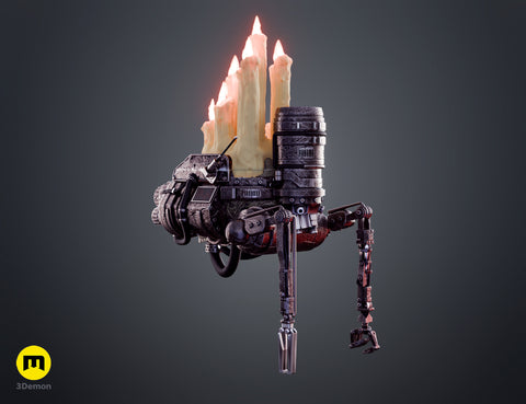 Servo Skull LED Candlelit Lantern