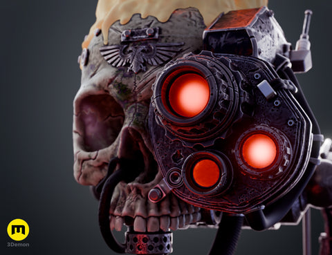 Servo Skull LED Candlelit Lantern