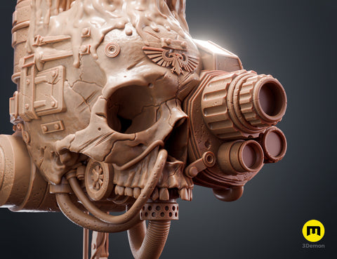 Servo Skull LED Candlelit Lantern