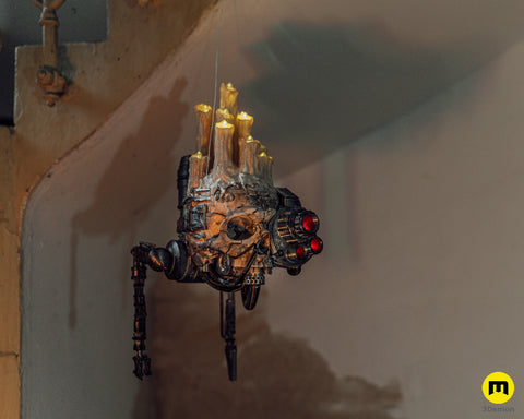 Servo Skull LED Candlelit Lantern