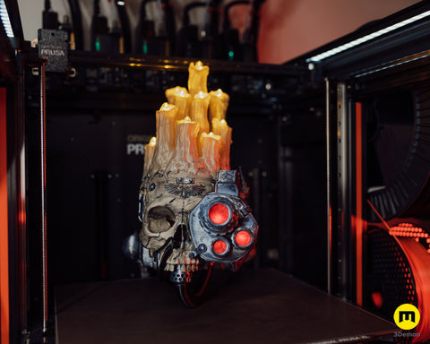 Servo Skull LED Candlelit Lantern