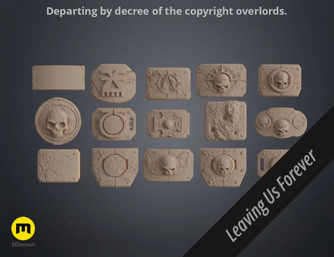 Space Marine Belt Buckles