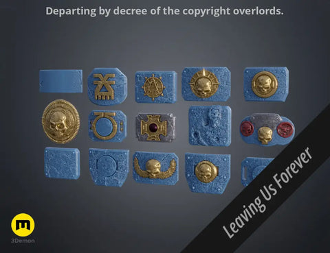 Space Marine Belt Buckles