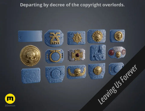 Space Marine Belt Buckles