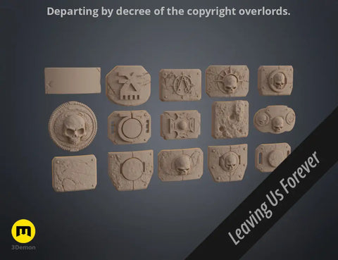 Space Marine Belt Buckles