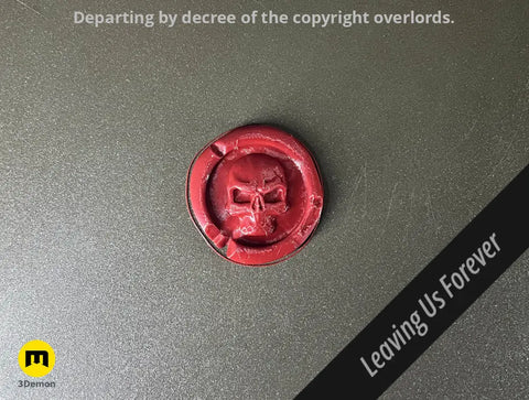 Space marine Purity Seal badge magnet