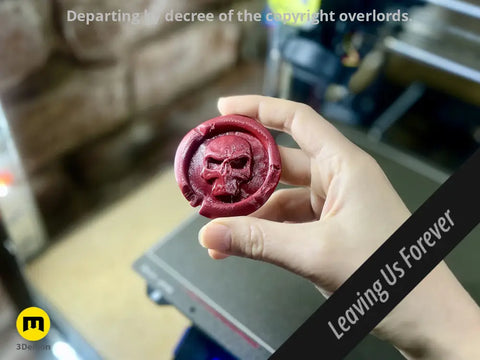 Space marine Purity Seal badge magnet