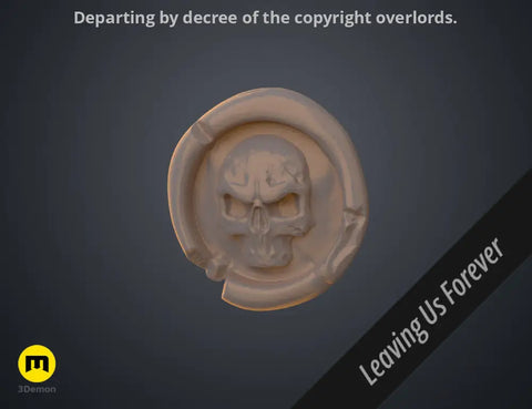 Space marine Purity Seal badge magnet