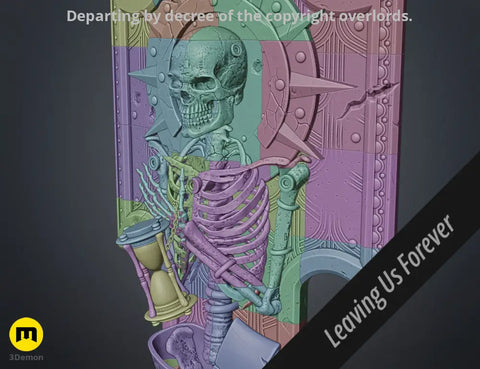 Space Marine Skeleton Storm Shield