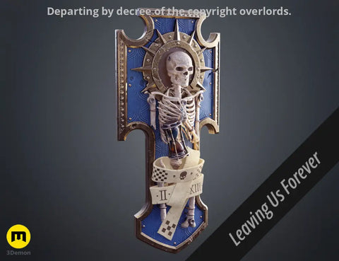 Space Marine Skeleton Storm Shield