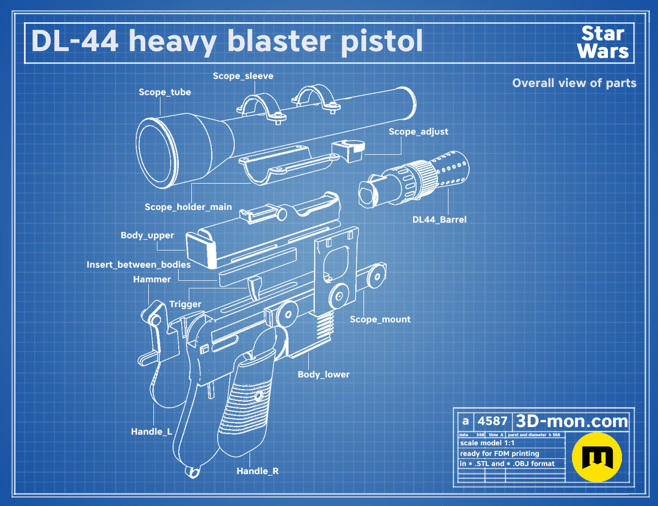 DL-44 Heavy Blaster Pistol – 3Demon