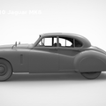 3D model render of RC car Jaguar MK8, side view, 1/10 scale 3D print model.