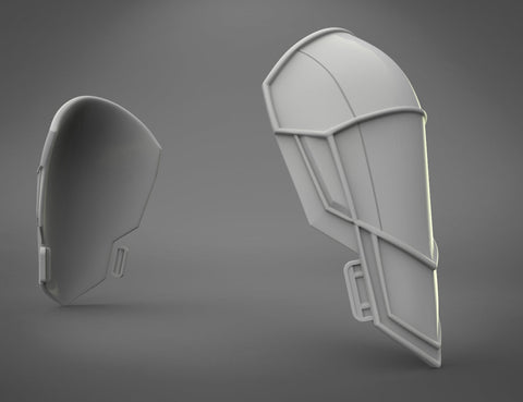 White shoulder armor - Black Widow