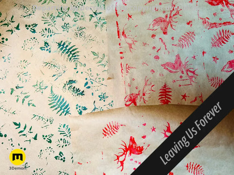 Wrapping Paper Stamp Rollers - Christmas patterns