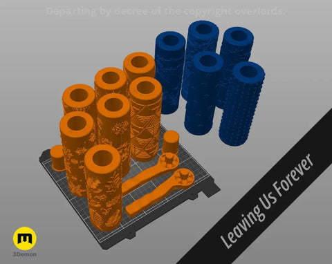 Wrapping Paper Stamp Rollers - Christmas patterns