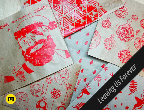 Wrapping Paper Stamp Rollers - Christmas patterns