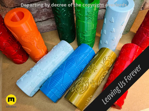 Wrapping Paper Stamp Rollers - Christmas patterns