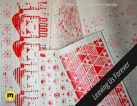 Wrapping Paper Stamp Rollers - Christmas patterns