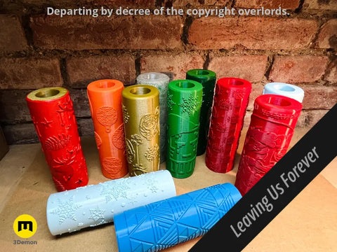 Wrapping Paper Stamp Rollers - Christmas patterns