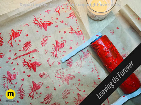 Wrapping Paper Stamp Rollers - Christmas patterns