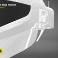 Digital 3D render of smuggler pilot Helmet STL, sleek futuristic cosplay prop, side view