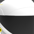 3D visualization of smuggler pilot Helmet STL, sleek white 3D printed cosplay prop, side view.