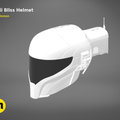 3D model render of smuggler pilot Helmet STL, sleek futuristic 3D print cosplay prop, side view