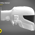 Wireframe mesh render of smuggler pilot Helmet STL, side polygon structure, futuristic 3D print cosplay prop