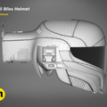 Wireframe mesh render of smuggler pilot Helmet STL, side polygon structure, 3D print cosplay prop