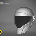 Wireframe mesh render of smuggler pilot Helmet STL, side polygon structure, 3D print cosplay prop