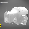 Rendered 3D model of smuggler pilot Helmet STL, futuristic cosplay prop side view, 3D print