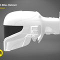 Wireframe mesh render of smuggler pilot Helmet STL, semi-transparent side view, 3D print cosplay prop