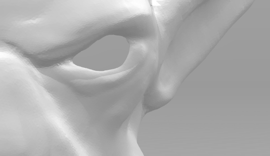 3D visualization of Akama mask - World of Warcraft STL, smooth side profile 3D print cosplay prop
