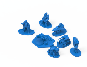 Discordia Cyberpunk board game figures 3D print model