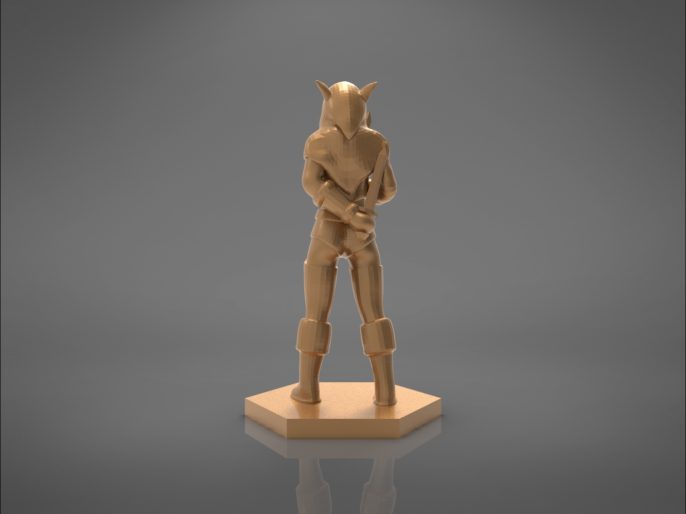 ELF ROGUE FEMALE CHARACTER GAME FIGURES 3D print model
