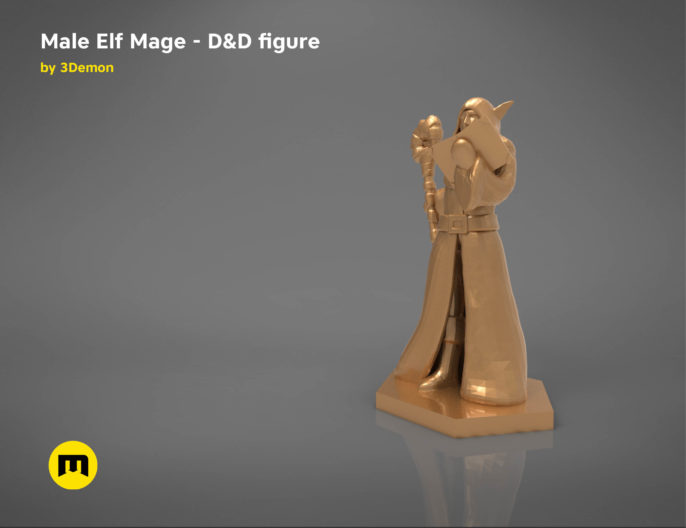 ELF MAGE CHARACTER GAME FIGURES 3D print model