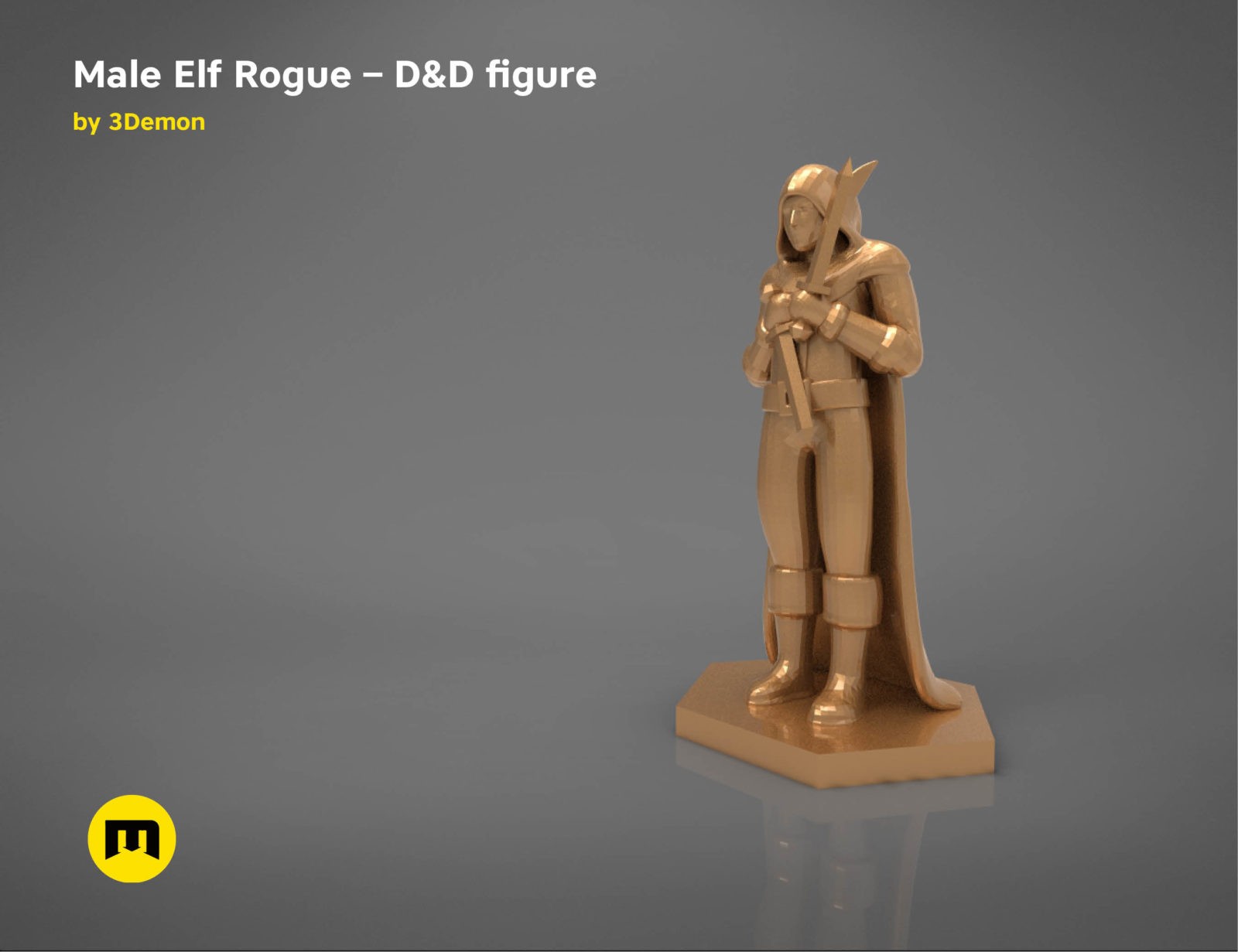 ELF ROGUE CHARACTER GAME FIGURES 3D print model