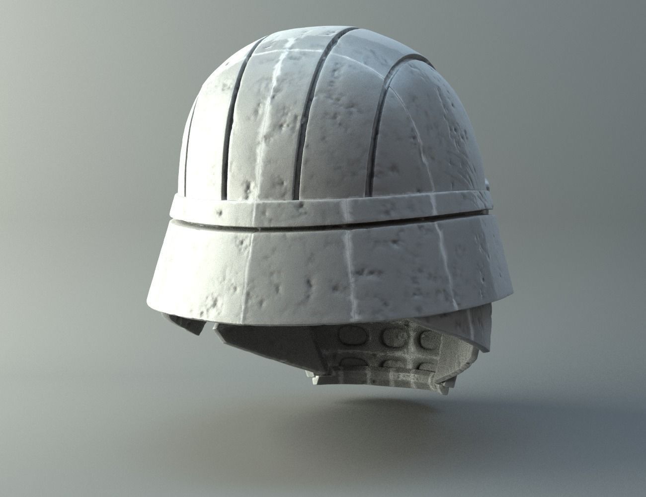 Damaged Rogue helmet - Knights of Ren - Star Wars universe 3D print model