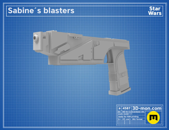Westar-35 Sabine Wren Blasters — 3D printable STL model
