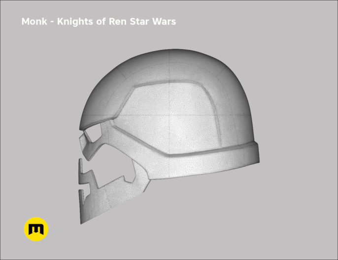 Monk helmet - Non-dmg - Knights of Ren - Star Wars universe 3D print model