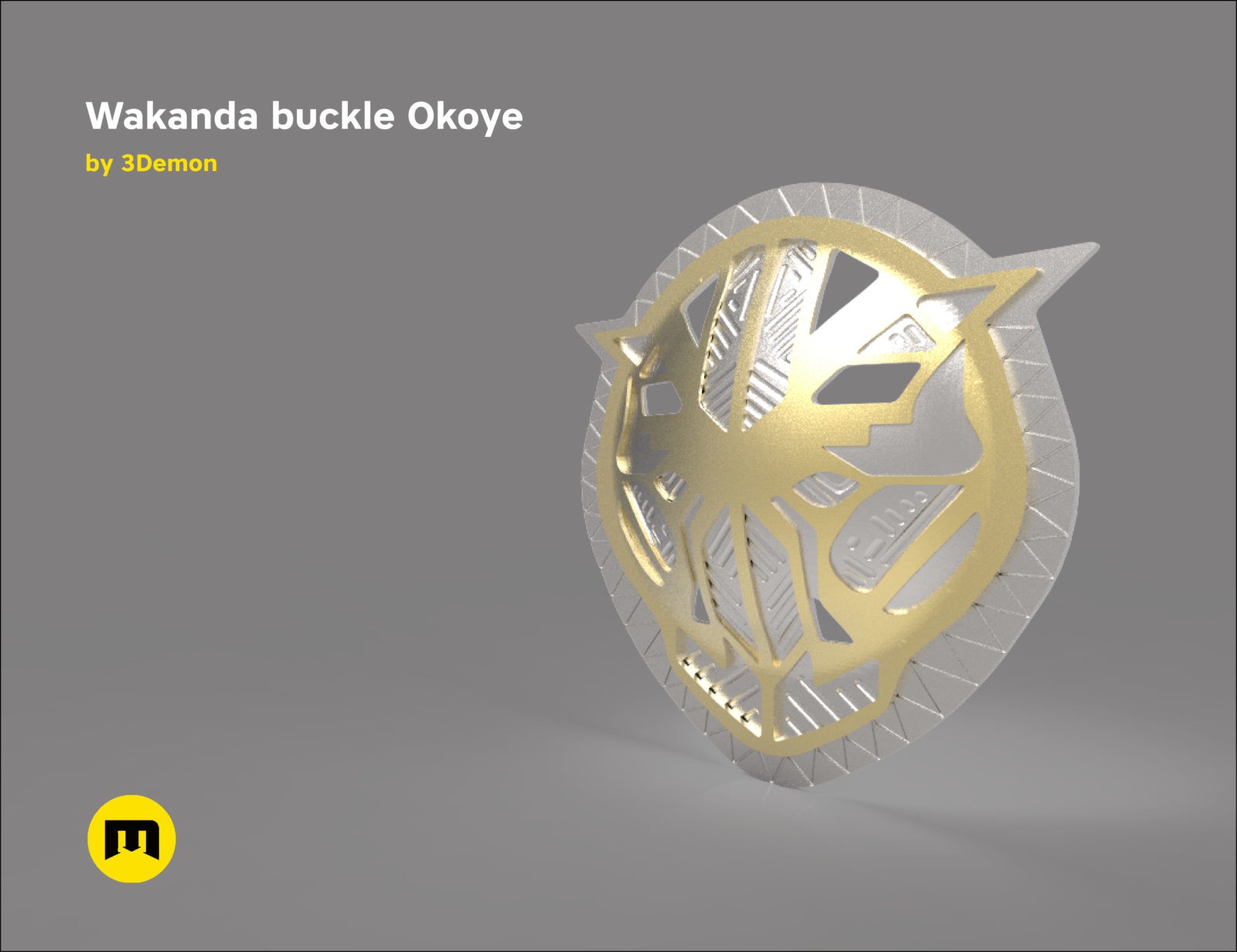 Wakanda Okoye buckle 3D print model