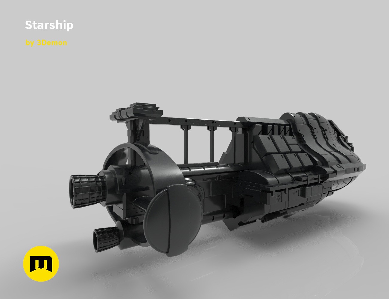 Fantasy Spaceship 3D print model
