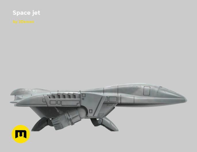 Fantasy Space Jet 3D print model