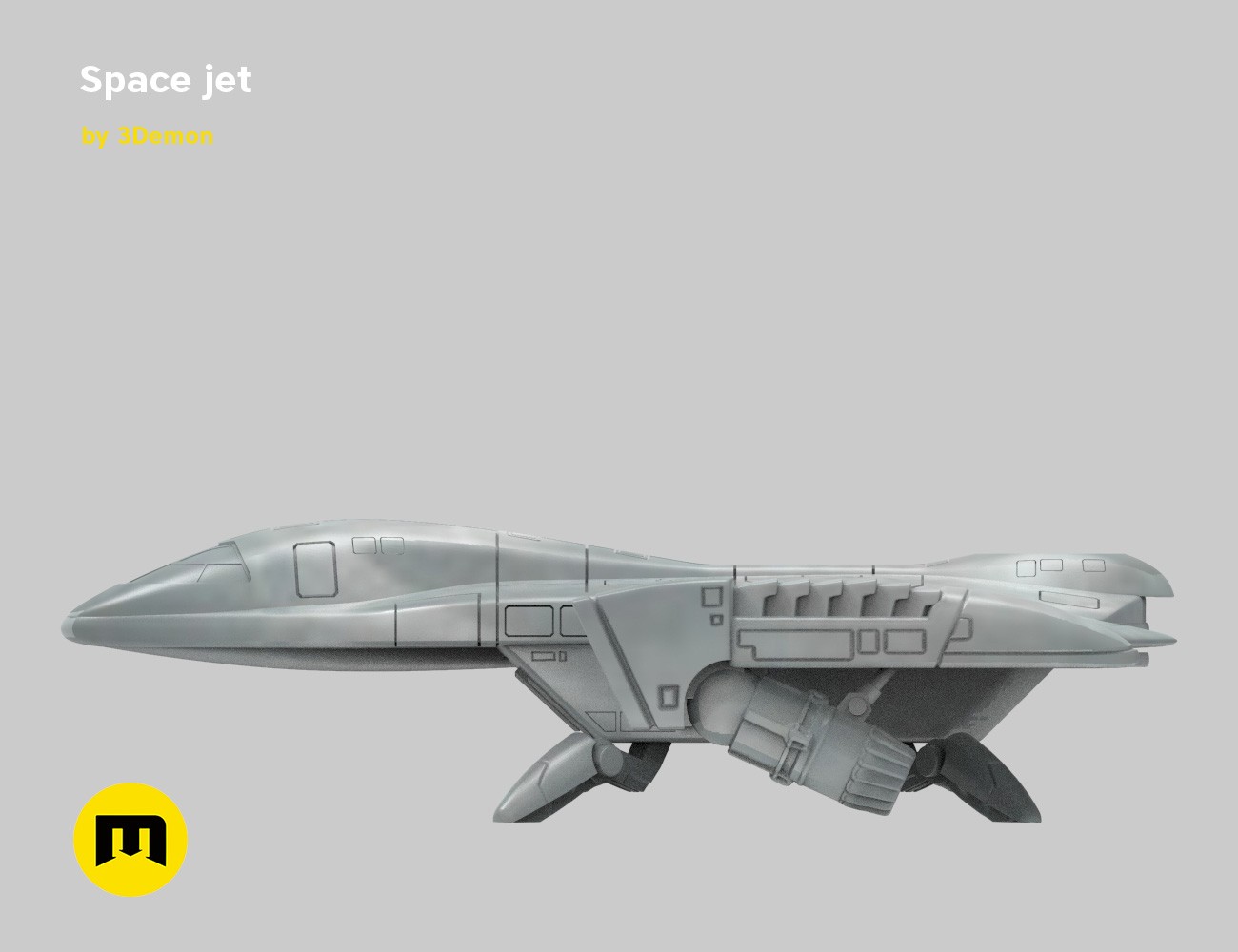 Fantasy Space Jet 3D print model