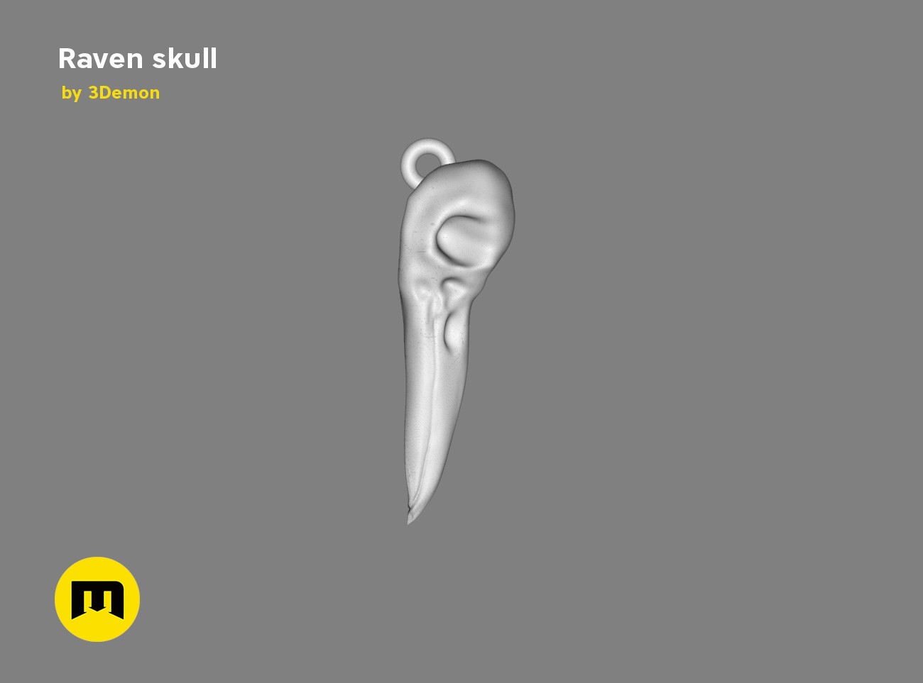 Raven Skull 3D print model